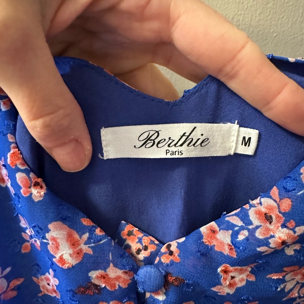 Blue Floral Women's Dress